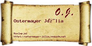 Ostermayer Júlia névjegykártya